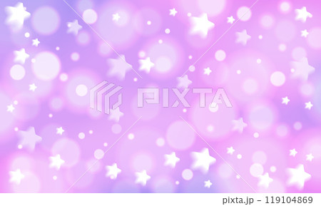 Purple bokeh background featuring a gradient with a soft stars. Stock vector illustration in realistic style. 119104869