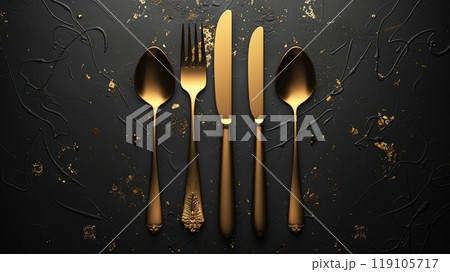 A cutlery logo design with elegant and simple lines 119105717