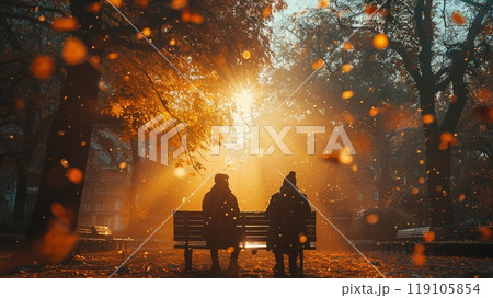 A family enjoying a picnic in the park on Parents Day medium shot 119105854