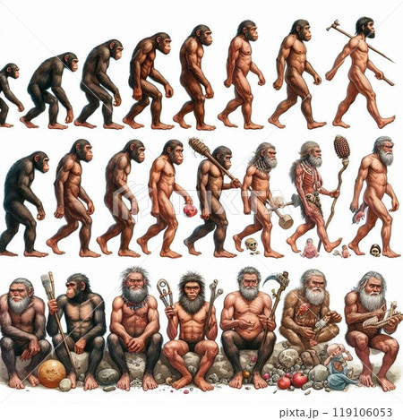 人類の進化の過程 119106053
