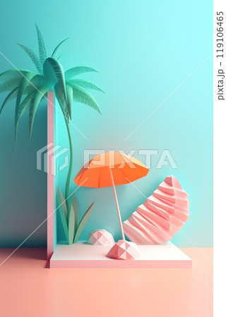 Generative AI. Summer holidays accessories.  119106465