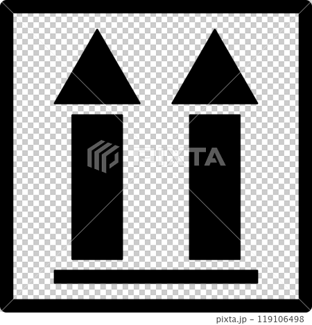 有關如何處理行李的說明的護理標記：“禁止水平堆疊，Tenchi Muyo” 119106498