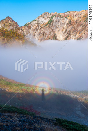 秋の唐松岳登山(ブロッケン現象) 秋の唐松岳登山(ブロッケン現象) 119106569
