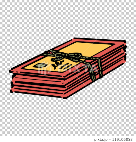 手書き　クリスマスカードの束 119106858