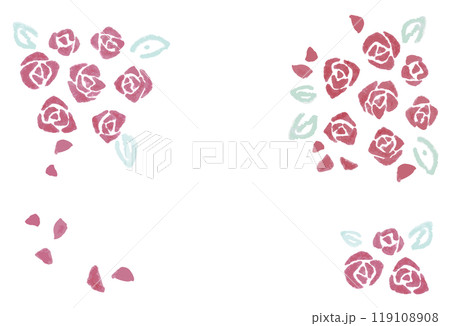 水彩風 バラのメッセージカード 水彩風 バラのメッセージカード 119108908