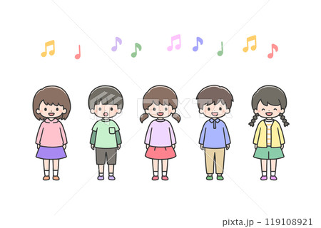 合唱する子どもたち 119108921