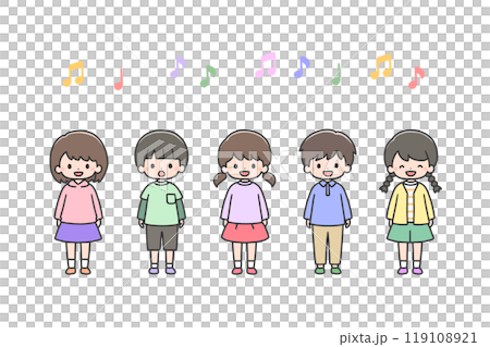 合唱する子どもたち 119108921