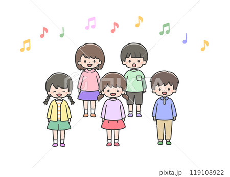 合唱する子どもたち 119108922
