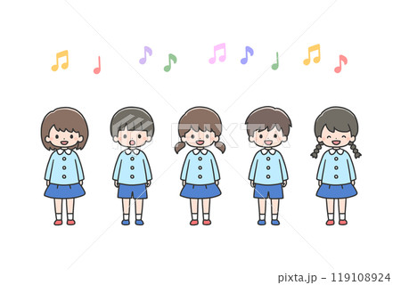 合唱する子どもたち 119108924