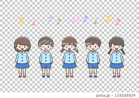 合唱する子どもたち 119108924