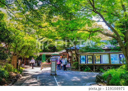 東京　文京区にある小石川後楽園（チケット売り場） 119108971