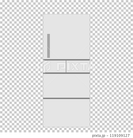 シンプルな大家族用の冷蔵庫のイラスト シンプルな大家族用の冷蔵庫のイラスト 119109127