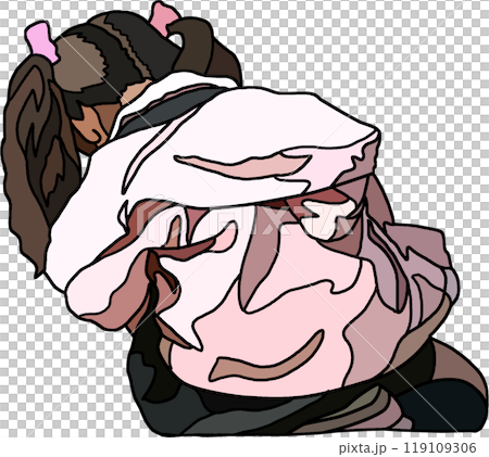 Anime style children illustration, transparent background 119109306