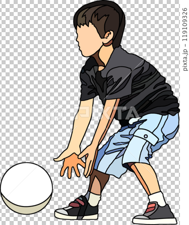 Anime style children illustration, transparent background 119109326