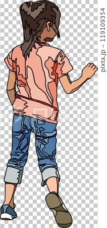 Anime style children illustration, transparent background 119109354