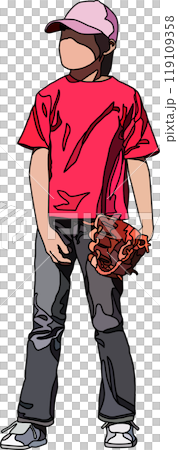 Anime style children illustration, transparent background 119109358