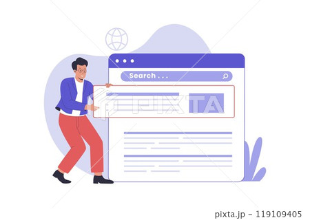 Website featured snippets concept illustration Website featured snippets concept illustration 119109405