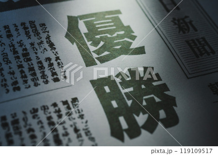 新聞の報道イメージ(撮影用に作成した新聞です。著作権の侵害なし) 新聞の報道イメージ(撮影用に作成した新聞です。著作権の侵害なし) 119109517