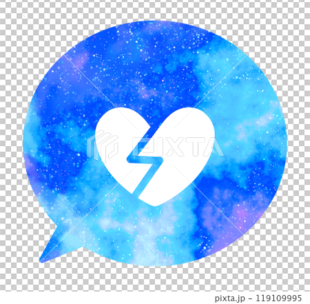 Marble starry sky | Cracked heart shape speech bubble Marble starry sky | Cracked heart shape speech bubble 119109995