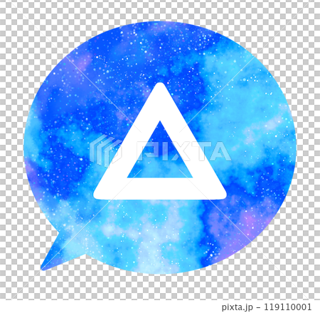 Marble starry sky | Triangle mark speech bubble Marble starry sky | Triangle mark speech bubble 119110001
