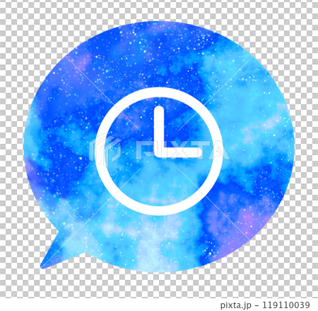 Marble starry sky | Clock icon speech bubble Marble starry sky | Clock icon speech bubble 119110039