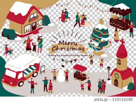 クリスマスを楽しむ人達 119110290