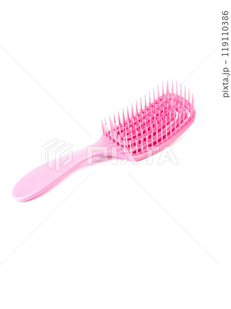 Aroma hair comb for massage of head isolated on white background 119110386