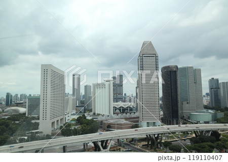 シンガポールの高層ビル群 高級ホテル街 119110407