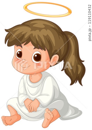 Cute Angelic Child Illustration Cute Angelic Child Illustration 119110432