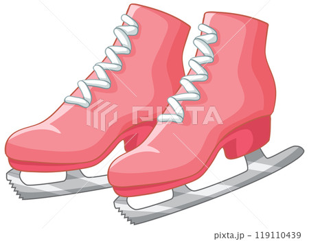 Pink Ice Skates Illustration Pink Ice Skates Illustration 119110439