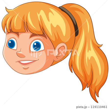 Smiling Girl with Ponytail Smiling Girl with Ponytail 119110461