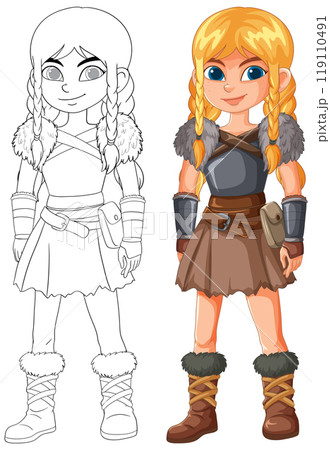 Warrior Girl Character Design 119110491