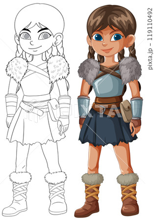 Warrior Girl Character Design 119110492