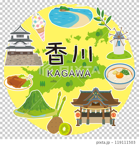 香川県　旅行　観光名所　名産品　素材 119111503