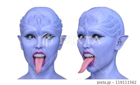 女性エイリアンの顔 119111562