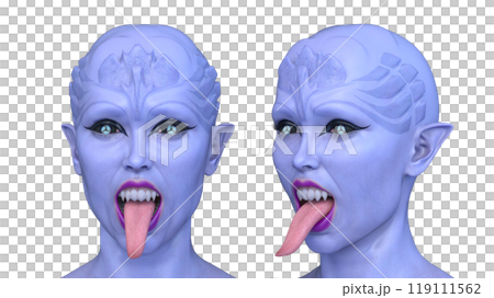female alien face 119111562