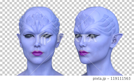 female alien face 119111563