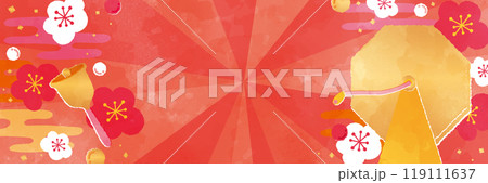 ガラポン抽選会の新年テンプレート ガラポン抽選会の新年テンプレート 119111637