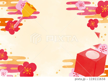 クジ引き抽選会の新年テンプレート クジ引き抽選会の新年テンプレート 119111638