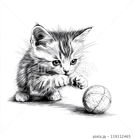 遊ぶ子猫 119112465