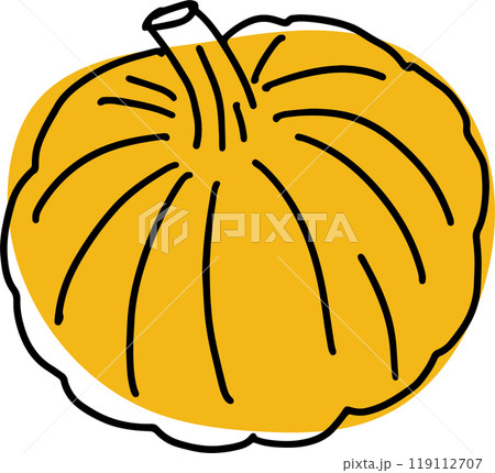 The pumpkin drawing image for Thanksgiving concept The pumpkin drawing image for Thanksgiving concept 119112707