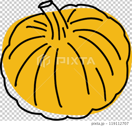 The pumpkin drawing image for Thanksgiving concept The pumpkin drawing image for Thanksgiving concept 119112707