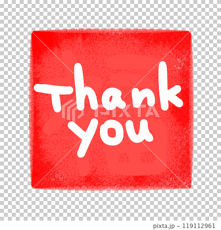Thank you stamp illustration 119112961