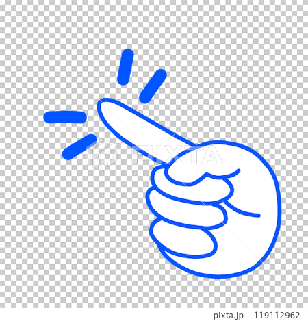 手指指向箭頭的插圖 119112962