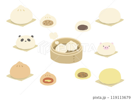 中華まんの素材セット 中華まんの素材セット 119113679