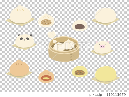 Chinese bun material set 119113679