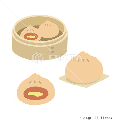 せいろに入ったピザまんのセット 119113683