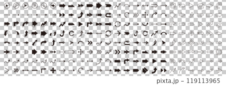 向量圖組的箭頭。圖標，簡單 119113965