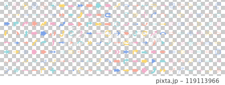 矢印のベクターイラストセット。アイコン、シンプル 119113966