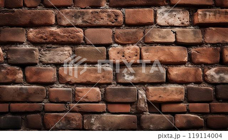 古いレンガ壁のテクスチャ 古いレンガ壁のテクスチャ 119114004